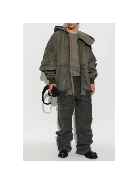 Kurtka Rick Owens pikowana zielona
