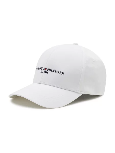 Tommy Hilfiger Шапка с козирка Th Established Cap бял