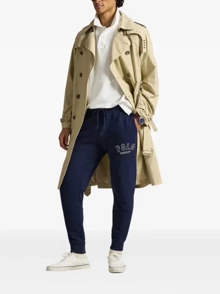 Dlouhá pruhovaná s límcem kšiltovka Polo Ralph Lauren modrá