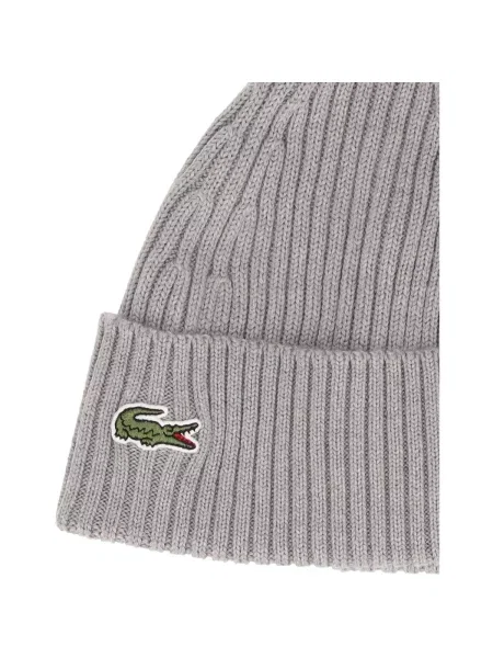 Pánská zimní čepice Lacoste silver chine šedý