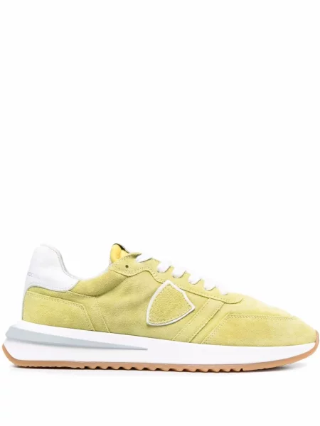 Sneakerși Philippe Model Paris din piele de căprioară galben
