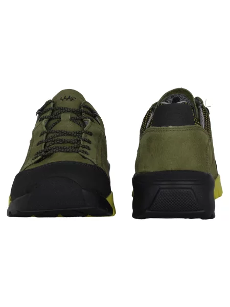 Sneakersy Waldläufer sznurowane skórzane wodoszczelne zielone