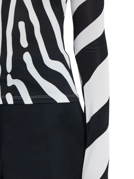 Top Ferragamo cu imagine negru