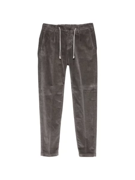 Pantaloni Eleventy de catifea cord cu cordon gri