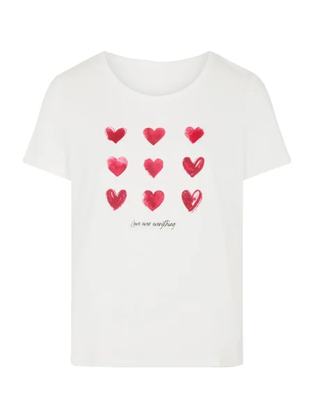 Morgan Tričko červená / burgundská červeň / černá / offwhite bílé