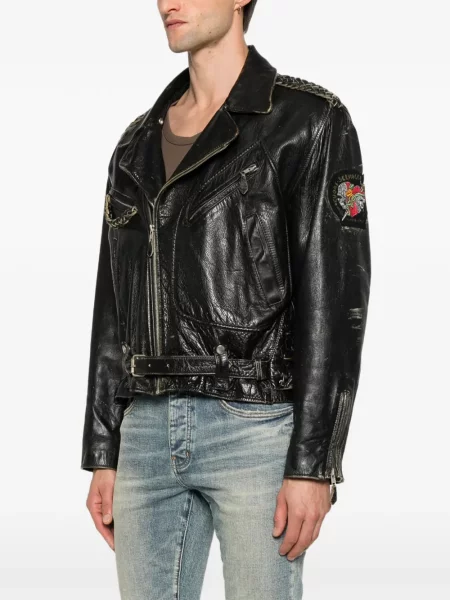Retro kožená bunda A.n.g.e.l.o. Vintage Cult černá