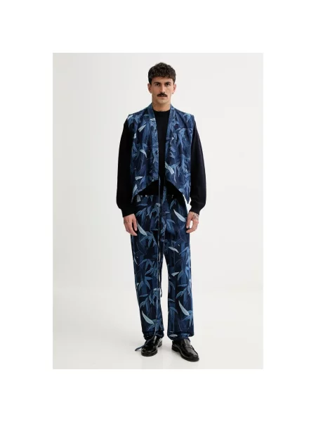 Kenzo sweter wełniany Kamon granatowy szary