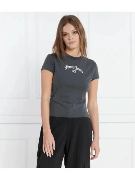 Tommy Jeans Tricou BBY GRUNGE gri