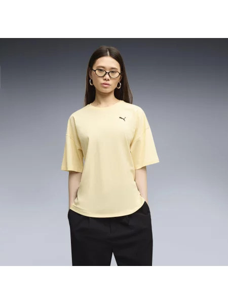 Koszulka oversize Wardrobe Essentials PUMA żółta