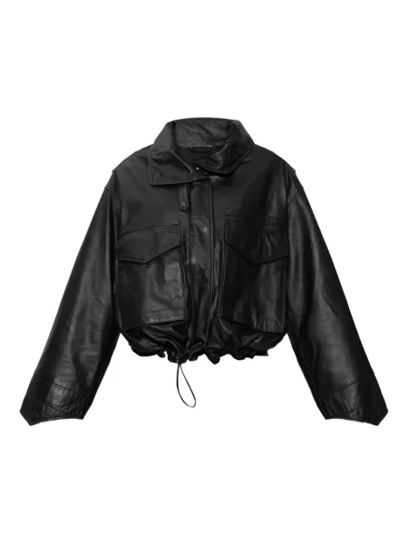 Geanta de piele Allsaints negru