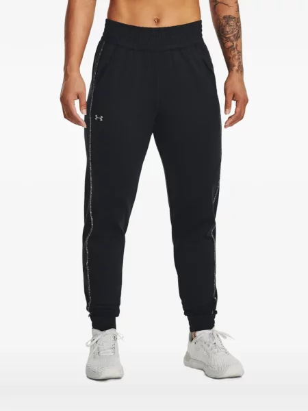 Pantaloni Under Armour cu dungi alergare negru