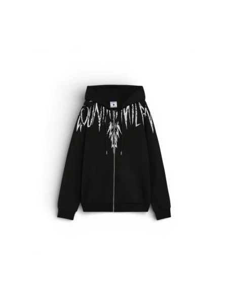 Bluza z kapturem Marcelo Burlon z kapturem czarna