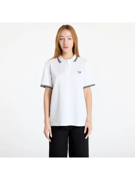 Koszulka FRED PERRY Twin Tipped Polo Shirt White 36 białe