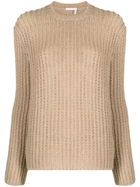 Pulover Chloé tricotate cu decolteu rotund