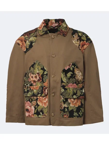 Geacă Simone Rocha cu model floral verde