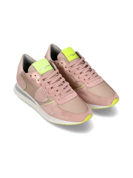 Buty do biegania Philippe Model zamszowe do biegania różowe