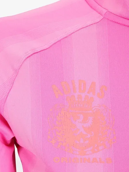 Koszulka Adidas z zamkiem błyskawicznym do połowy bez rękawów skórzana brązowa