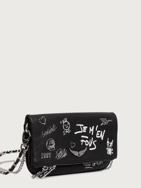 Rucsac Zadig&voltaire din piele plic negru