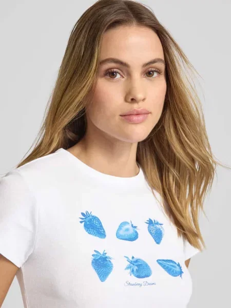 T-shirt z nadrukowanym motywem Jake*s Casual biała