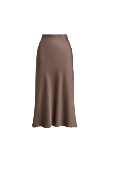Spódnica midi z plisami model ‘SHARAE’ Lauren Ralph Lauren brązowa