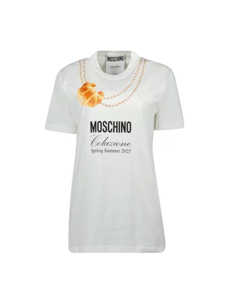 Koszulka Moschino z nadrukiem biała
