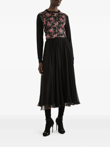 Pulover Dolce & Gabbana cu model floral negru