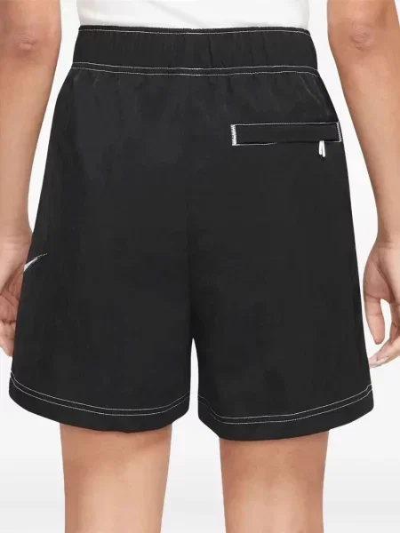 Pantaloni scurți Nike alergare cu talie înaltă în carouri albastru