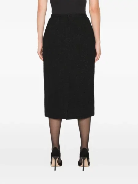 Fustă tip creion Dolce & Gabbana tricotate negru