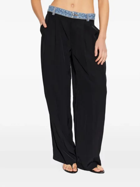 Pantaloni palazzo Alexander Wang negru