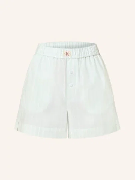 Calvin Klein Jeans szorty gładkie high waist zielony