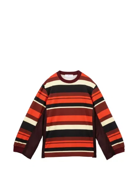 Lung tricou Toga cu dungi roșu