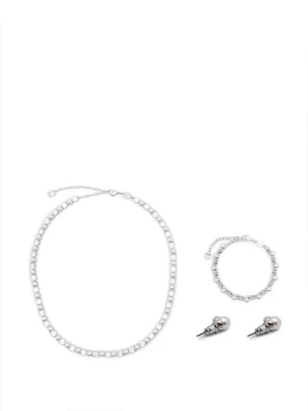 Colier Swarovski cu perle argintiu