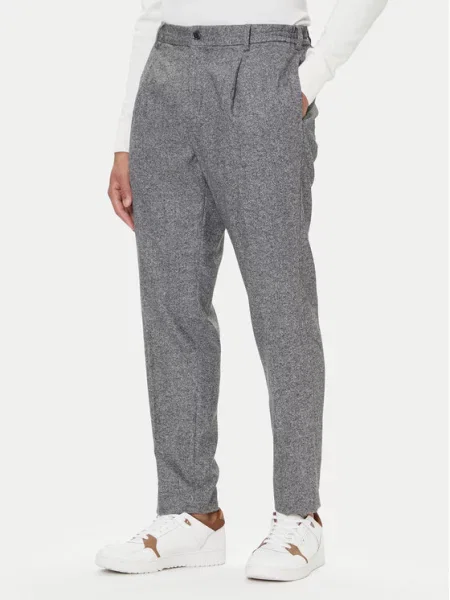 Tommy Hilfiger Hlače iz tkanine Harlem siva