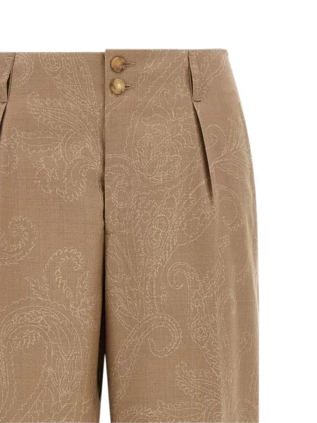 Pantaloni Etro cu model paisley din jacard