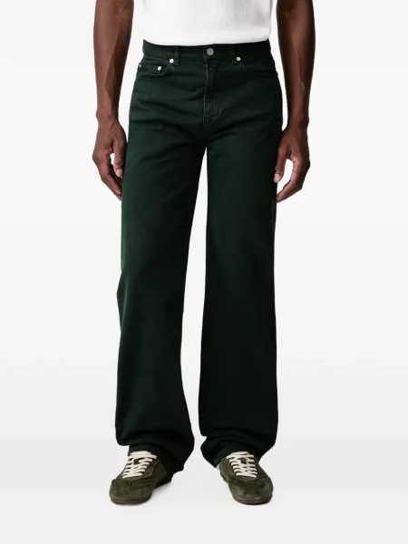 Jeansy straight leg Lacoste zielone