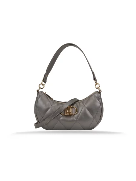 Pikowana torebka skórzana Liu Jo szara