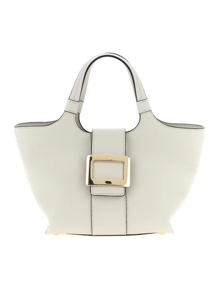 Shopperka Roger Vivier skórzana szara