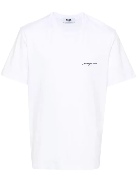 Tričko Msgm s výšivkou bílé