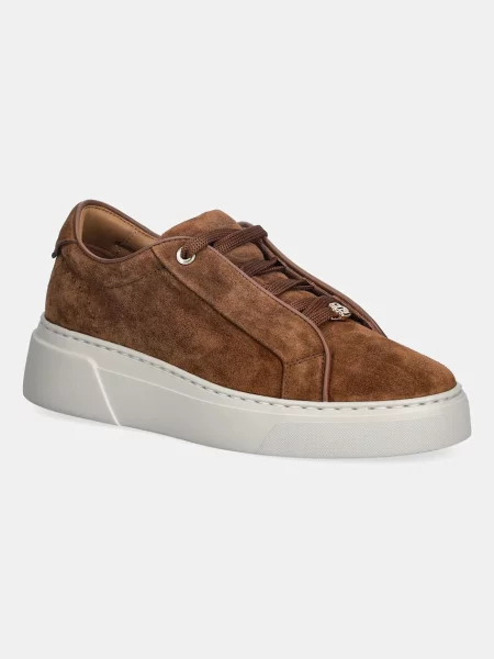 BOSS sneakers din piele intoarsă Gabry maro