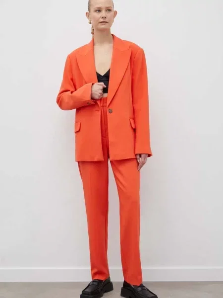 Sacou Janet un singur rand de neted portocaliu