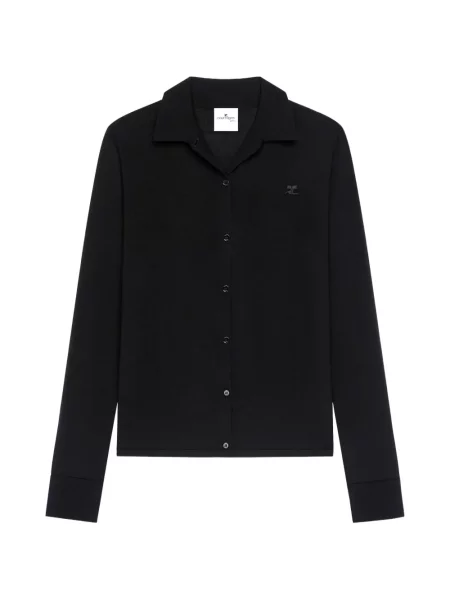 Kołnierzykowy kardigan Courreges czarny