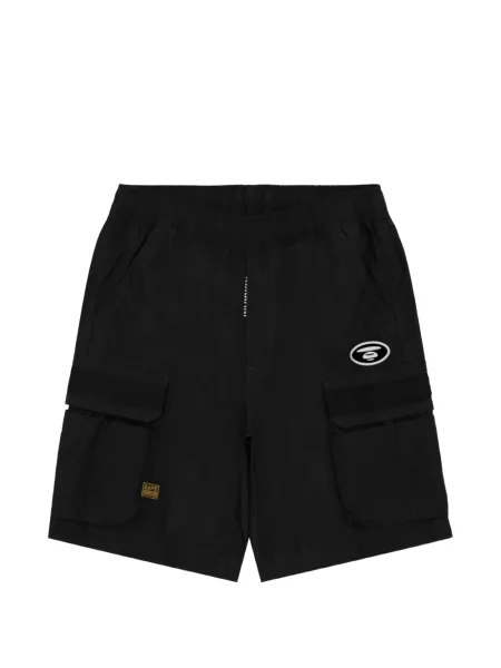 Pantaloni scurți cargo Aape By A Bathing Ape cu autograf negru