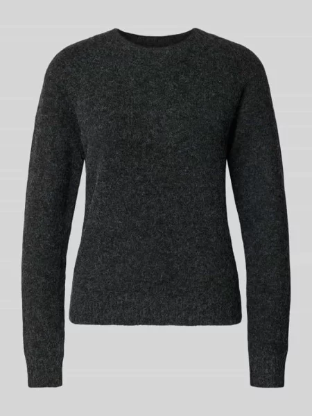 Sweter z dzianiny o kroju regular fit z raglanowymi rękawami model ‘DOFFY’ Vero Moda czarny