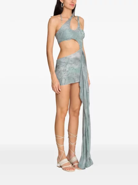 Mała mały sukienka mini Amir Slama garniturowa niebieska