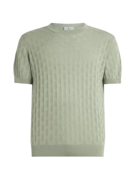 Tricou Etro cu model paisley verde