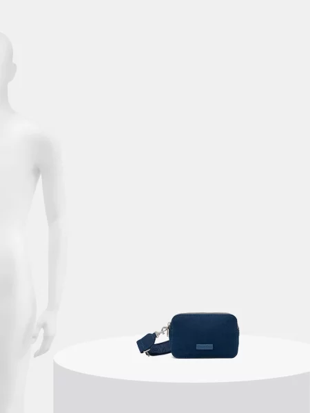 Calvin Klein Táska Webbing Strap Canvas Camera Bag kék