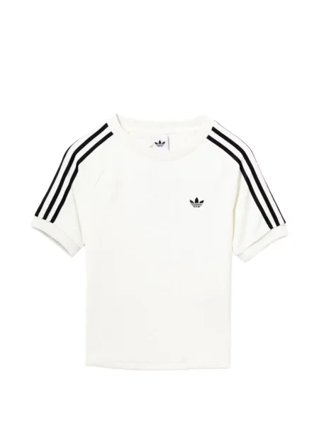 Μπλούζα Adidas με αυτόγραφο με κορδόνι με λαιμόκοψη v καφέ