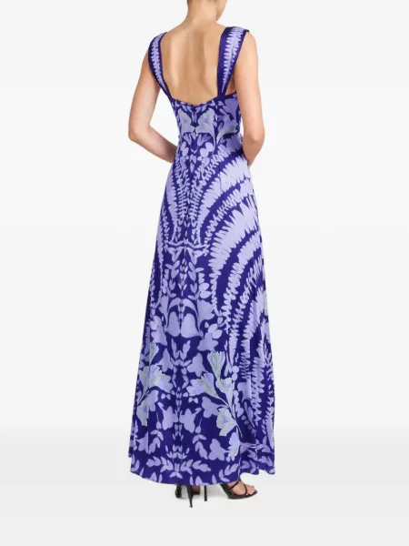 Rochie maxi Temperley London cu model floral cu imagine violet