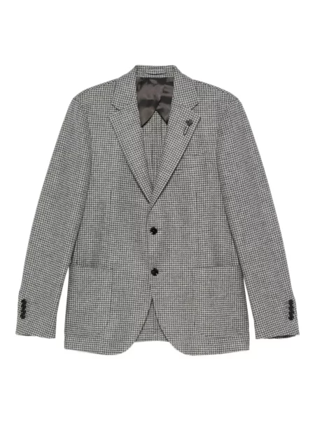 Blejzer Lardini s houndstooth uzorkom siva
