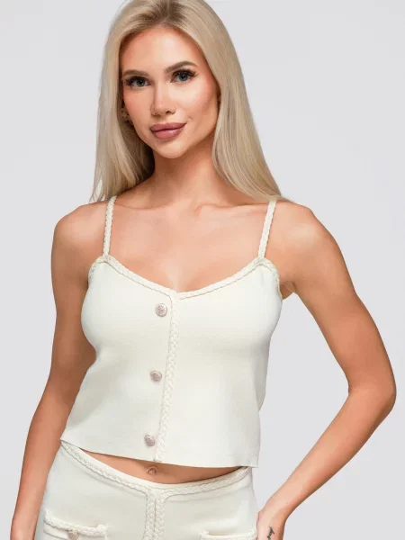 Top Ombre tricotate cu bretele